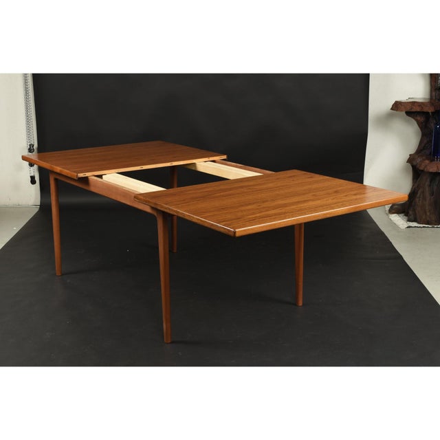 Arne Vodder Danish Modern Teak Expanding Rectangle Dining Table Vintage 1960s For Sale - Image 4 of 17