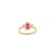 1900s Inspired 1.48 Ct Emerald-Cut 14k Gold Ruby Three Stone Ring With Diamonds, Size 6 For Sale In New York - Image 6 of 14