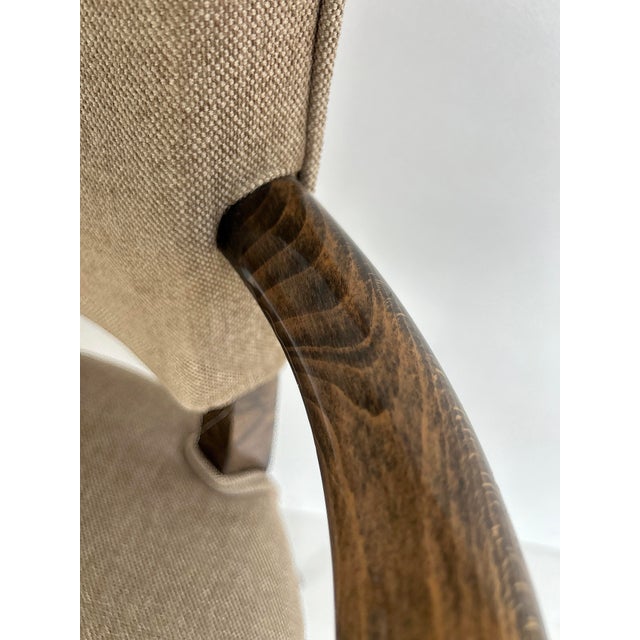 French Art Deco Beech Wood Armchairs by Jean Pascaud, Two Pairs Available C1940s For Sale - Image 14 of 14