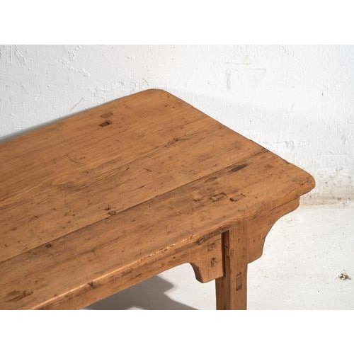 Rustic Antique Chinese Qing Dynasty Kang Table in Pine For Sale - Image 3 of 10
