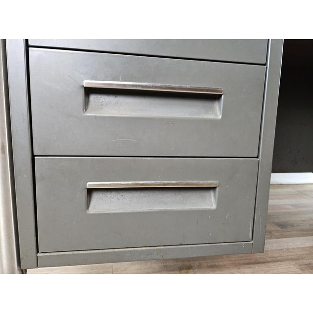 Iron Desk with Rosewood Laminate Top from Mobiltecnica Turin, Italy, 1970s For Sale - Image 17 of 18