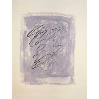 Griffure sur fond violet - Original Etching by Jean Fautrier - 1963 1963 For Sale