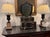Metal 1950s Pair of Bronze and Marble Urn Lamps For Sale - Image 7 of 11