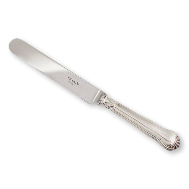 Set of ten Christofle Marley dinner knives crafted in France during the mid 20th century. The iconic Marley pattern...