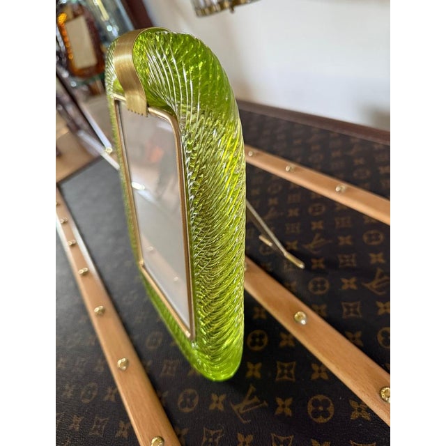 Yellow-Green Murano Glass Photo Frame, 2000s For Sale - Image 10 of 14