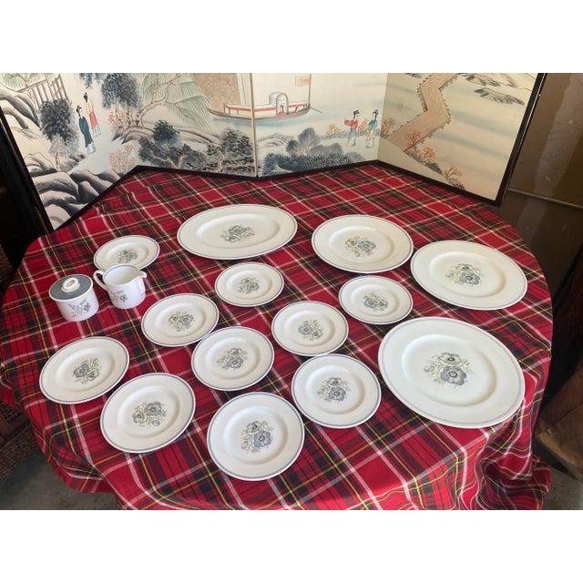 1970s Asian Style Hand-Painted Dish Set - 17 Pieces For Sale In Atlanta - Image 6 of 10