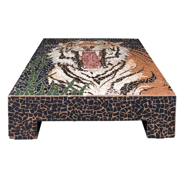 Large Mosaic Tiger Coffee Table Chairish