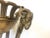 Vintage Brass Rams Head Pedestal Stand With Glass Bowl Catchall For Sale - Image 4 of 9