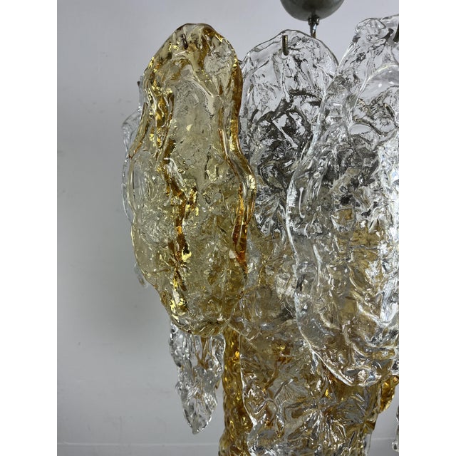 Mid-Century Modern Large Mid-Century 9-Light Murano Glass Chandelier, 1970s For Sale - Image 3 of 18