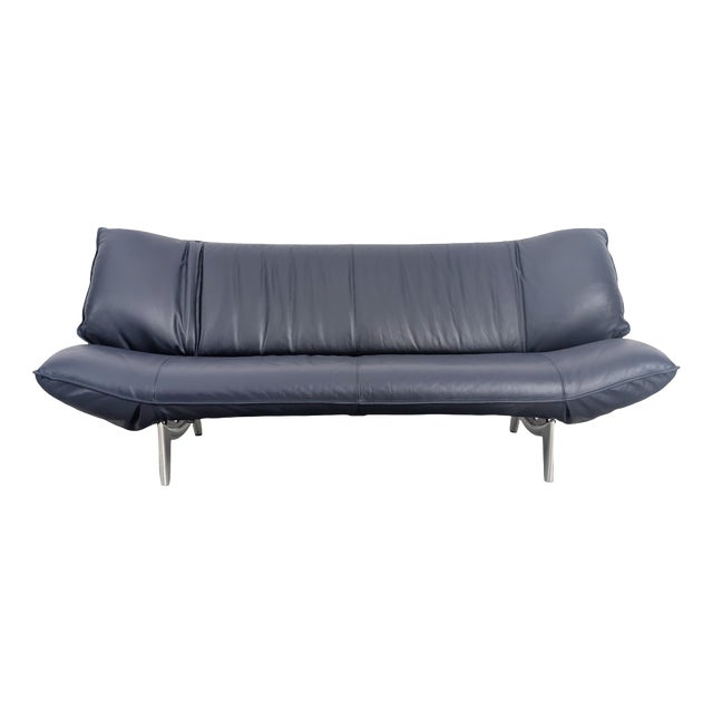 Tango Sofa in Leather Black from Leolux For Sale