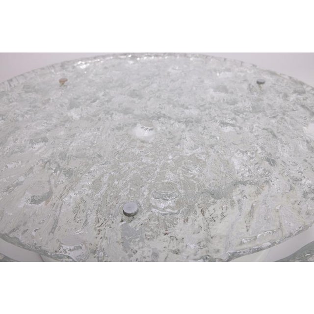 Glass Large Murano Glass Flushmount Fixture in the style of Kaiser, Germany, 1960s For Sale - Image 7 of 13