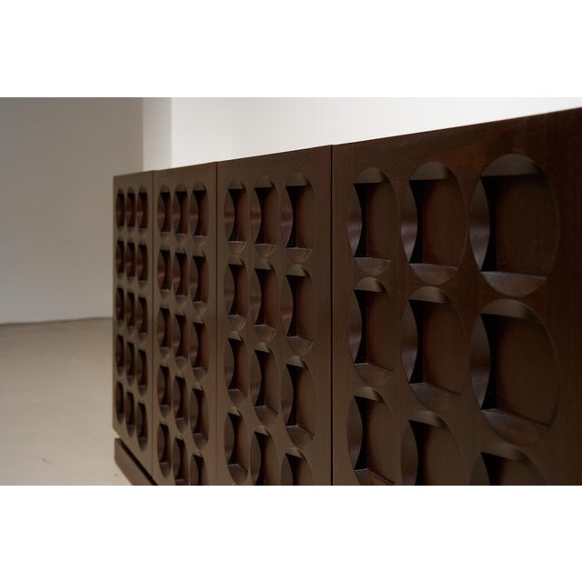 Brown Brutalist Sideboard by Frans Defour, Belgium, 1970s For Sale - Image 8 of 13