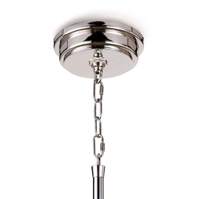 Metal Regina Andrew Maine Large Navy Blue & Nickel Ceramic Pendant Light For Sale - Image 7 of 14