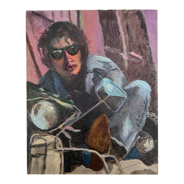 An Original 16" X 20" Figurative Painting Signed by Artist Marian "Chickie" Brown For Sale
