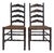 1960s Tell City Ladder Back, Rush Seat Chairs (Pair) For Sale
