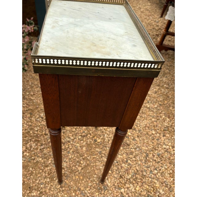 Mid 20th Century Mid 20th Century French Louis XVI Style Mahogany Nightstand/Side Table For Sale - Image 5 of 6