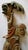 Opposing Pair of Polychrome Hand Carved Wood and Iron Monkey Wall Sconces C 1920 For Sale - Image 4 of 16