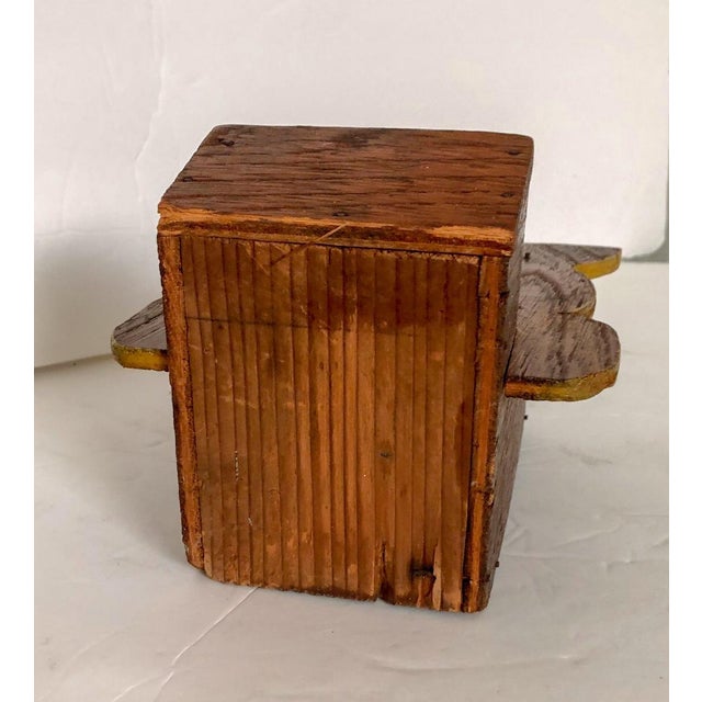 Folk Art Cat Wall Pocket Fireplace Match Caddy For Sale In Richmond - Image 6 of 6