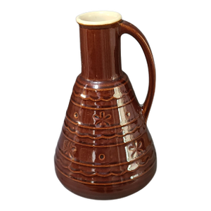 Vintage Mar-Crest Daisy & Dot Stoneware Pottery Carafe Pitcher