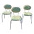 Vintage Mid-Century Modern Aluminum Chrome and Vinyl Dining Chairs, Shelby Williams Style, Set of 3 For Sale