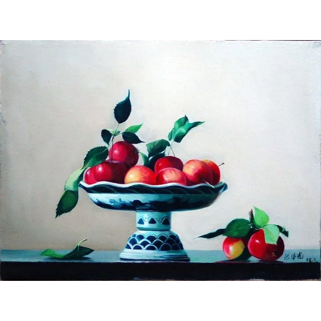 2000 - 2009 Zhang Wei Guang, Red Apples, Oil Painting, 1998 For Sale - Image 5 of 5