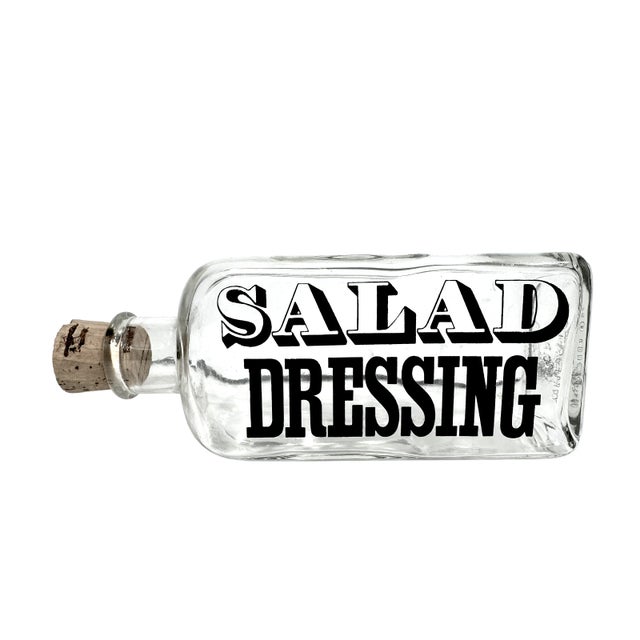 Transparent 1970s Wheaton Salad Bowls and Dressing Container Set- 6 Pieces For Sale - Image 8 of 13