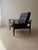 Animal Skin Scandinavian Armchair in Teak and Black Leather, 1960s For Sale - Image 7 of 13