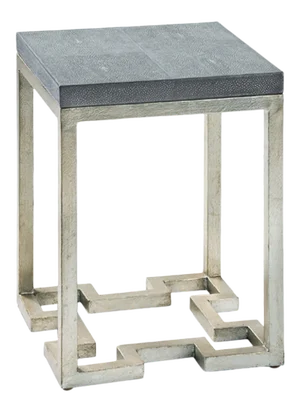 Maitland-Smith Geometric Charcoal Accent Table