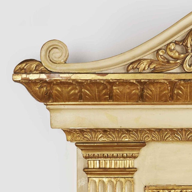 Lacquered and Gilded Fireplace Mirror For Sale - Image 6 of 10