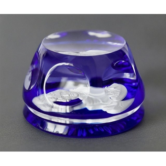 Vintage MCM Franklin Mint Cristal d'Albret Thomas Jefferson Paperweights For Sale - Image 4 of 4