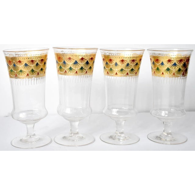 Set of 4 Venetian Murano Glass Wine Goblets For Sale In San Francisco - Image 6 of 6