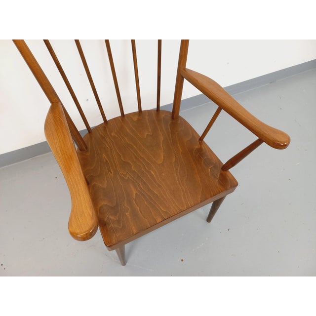 Vintage Eventail Armchair in Wood from Baumann, 1960s For Sale - Image 13 of 18