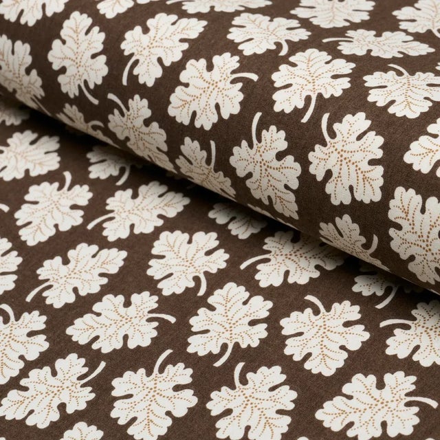 Schumacher SAMPLE - Schumacher X Rita Konig Olive Fabric In Brown For Sale - Image 4 of 4