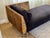 1960's MCM Sofa Chaise - Reupholstered in Black Chenille and a Burnt Orange/Tan/Brown Paisley Cotton Fabric For Sale - Image 4 of 5
