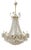 Quenn Mary Chandelier with Glass and Crystal Pendants For Sale