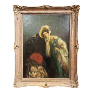 Early 20th Century Hungarian Framed Oil on Canvas Painting by Vilmos Nagy For Sale