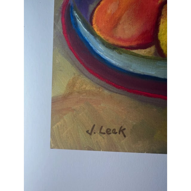 Colorful Still Life Lithograph of Oil Painting by Jessica Leak For Sale - Image 4 of 9