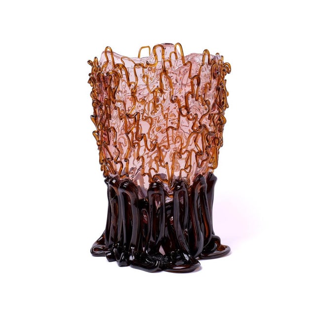 Plastic Medusa Vase in Clear Pink and Clear Brown by Gaetano Pesce for Fish Design For Sale - Image 7 of 7