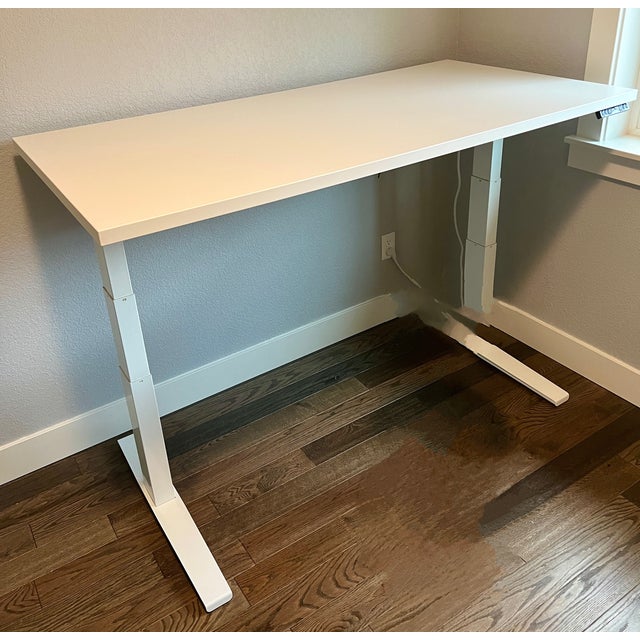 Modern, ergonomic workspace with high-end Herman Miller furniture Herman Miller Renew Electric Sit-to-Stand Desk — 60” ×...