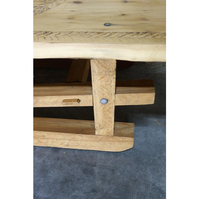 Large Folk Art Sculpted Sled Coffee Table, France, 19th Century For Sale - Image 12 of 15