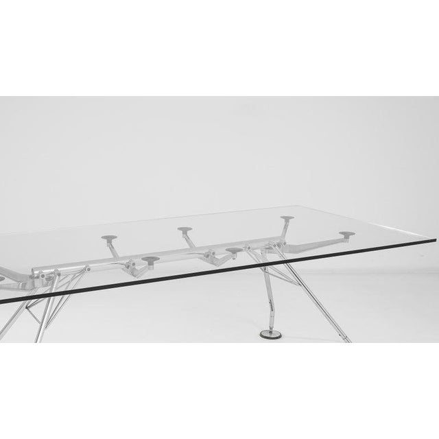 Italian, Metal and Glass Table by Norman Foster For Sale - Image 9 of 10