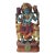 Contemporary Indian Carved and Painted Wood Krishna Statue For Sale