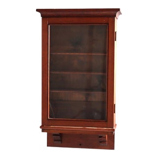 Walnut Hanging Curio Cabinet 20thC For Sale