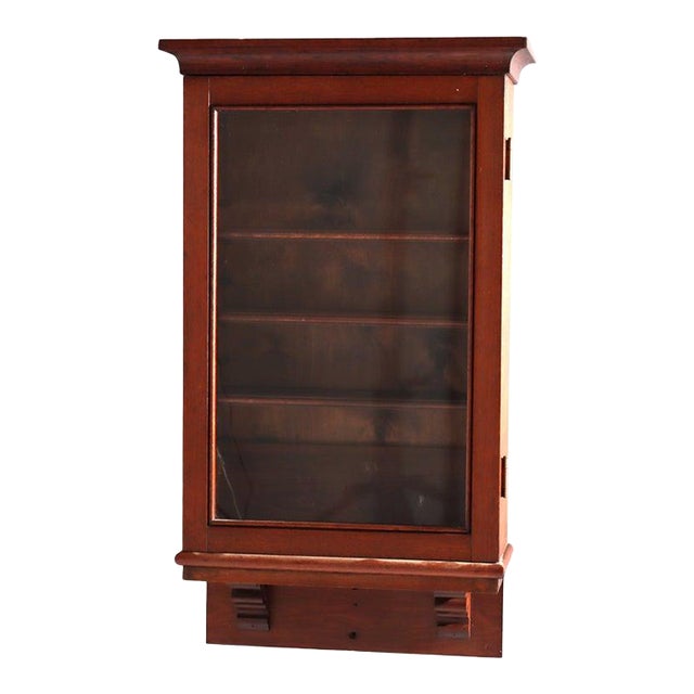 Walnut Hanging Curio Cabinet 20thC For Sale