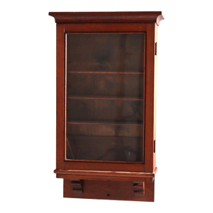 Walnut Hanging Curio Cabinet 20thC