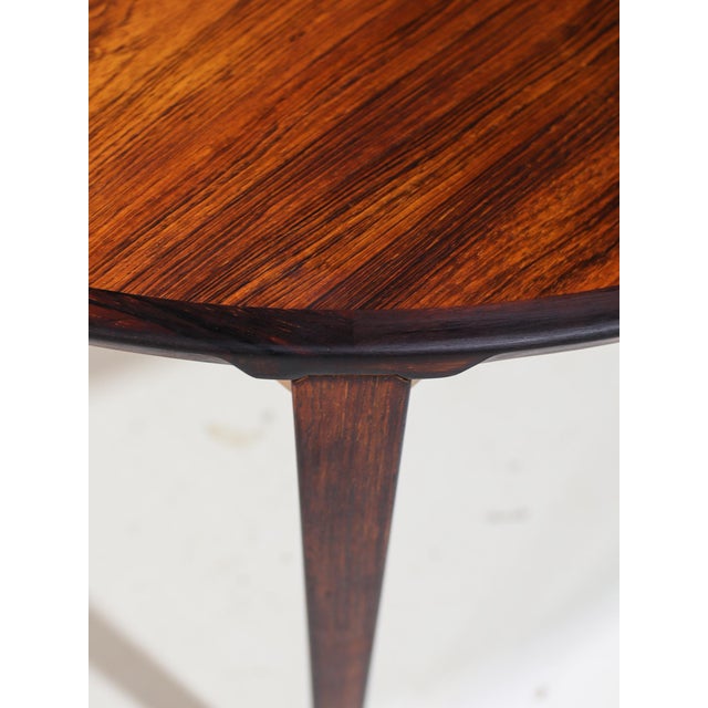 Round Extendable Dining Table in Rosewood by Henry Rosengren Hansen for Brande Møbelindustri, 1960s For Sale - Image 6 of 18
