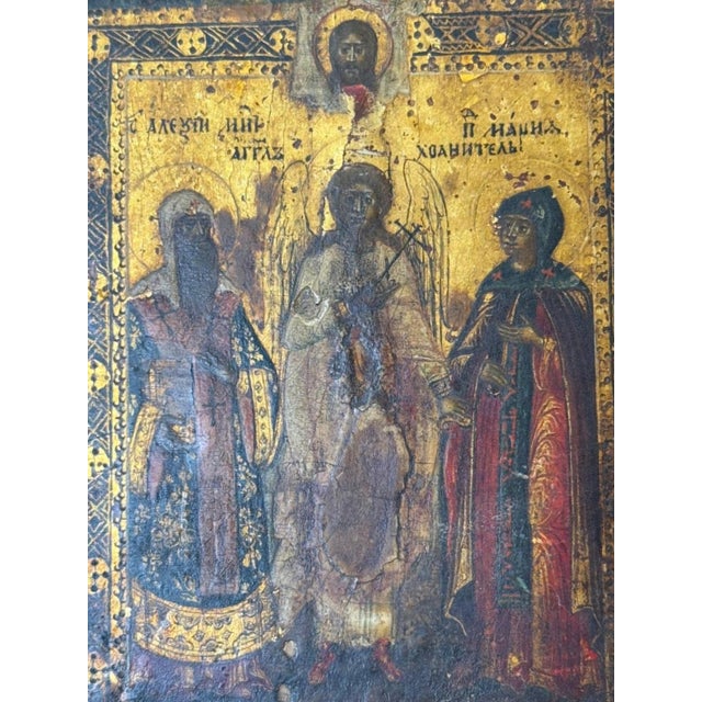 Russian Guardian Angel Icon - 18th Century For Sale - Image 9 of 9