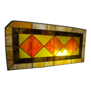 4 Matching Frank Loyd Wright Inspired Stained Glass Window Original 1900 -1930’s Bungalow Prairie Style Bungalow Transoms Architectural Salvage