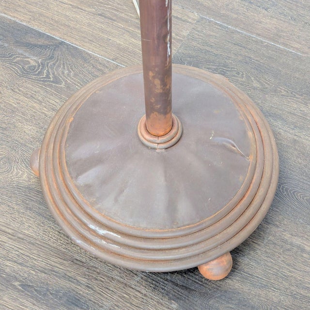 2000 - 2009 Decorative Red Art Glass Floor Lamp With Metal Stand For Sale - Image 5 of 6