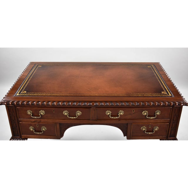 Chippendale Style Mahogany Writing Desk For Sale - Image 9 of 16